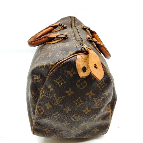 100% Authentic Louis Vuitton Speedy 35 Brown Monogram Hand Bag - Picture 3 of 9